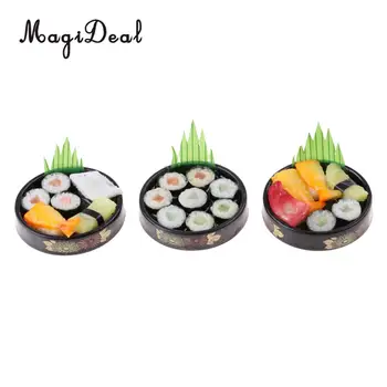 1:6 1:12 Scară Casă De Păpuși În Miniatură Bucătărie Aripioarele De Decor De Masă Accesorii Mâncare Japoneză Sushi Model