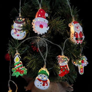 1.65 m 10Leds Moș Crăciun, om de Zăpadă de Lumină Led String Pentru Chrsitmas Decor Petrecere Acasă Decor Pom de Crăciun Ornament Garland