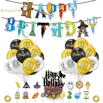 1 Set Hartuiti La Mulți Ani Baloane Potter Tema Balon Set Magie Copil Ziua De Nunta Perete Decor Petrecere Consumabile
