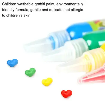 12color 60ml Vopsea Deget Pentru Copii Culori Vibrante Lavabil Guașă Vopsea Amuzant Desen Graffiti Ambarcațiuni Tusiera Pentru Copii