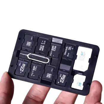1set Card cartuș Card de Memorie Caz Suport Pentru Micro Si Standard de Stocare Card SD Suport negru