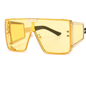 2020 Clar Nuante de Moda Pătrat Supradimensionat ochelari de Soare pentru Femei Brand de Lux de Design Mare și Negru, ochelari de Soare Barbati Lunette de soleil Femme