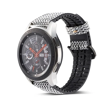 22mm Silicon banda de Piele de Curea de ceas pentru Samsung Gear S3 Trupa de Viteze S3 Clasic de Frontieră active 2 pentru Huawei Watch GT Curea