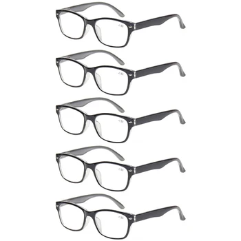 5 Pack Ochelari de Citit arc Balama Rame Ovale Colorate Cititori de Calitate Ochelari de vedere 0.5-6.0 Ochelari de Moda pentru Bărbați și Femei