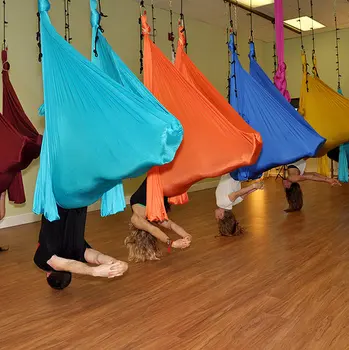 5meter Elastic 2016 Aerial Yoga Hamac Leagan mai Recente Multifuncțională Anti-gravitație Yoga curele pentru antrenament de yoga Yoga pentru sportive
