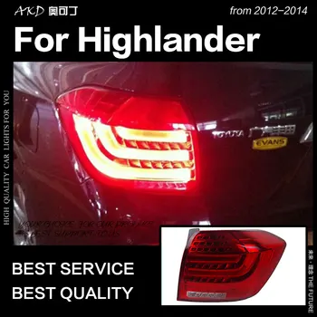 AKD Styling Auto pentru Toyota Highlander spate cu LED-uri de Lumină 2012-Highlander LED DRL Semnal Lampă de Frână Inversă Accesorii auto