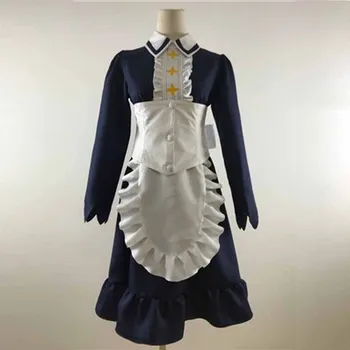 Anime Șapte Păcate de Moarte Nanatsu no Taizai 2 Elizabeth Liones Maid Dress Cosplay Costum pentru Femei Rochie Cu peruci Set