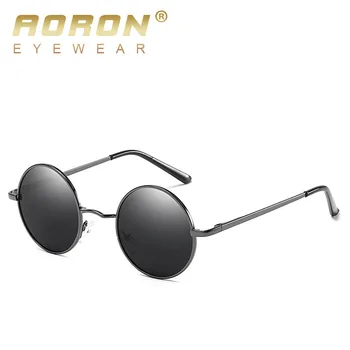 AORON de Brand Designer de Moda Unisex Ochelari de Soare Polarizat de Acoperire Oglinda ochelari de Soare Rotund Ochelari de sex Masculin Pentru Bărbați/Femei