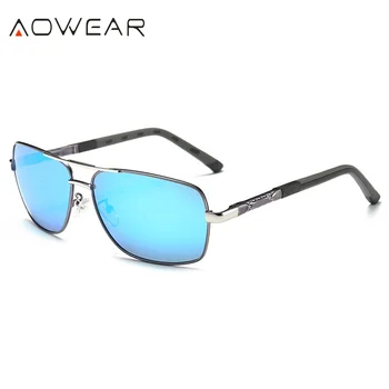 AOWEAR Bărbați ochelari de Soare Polarizat Om din Aliaj de Aluminiu Dreptunghi Ochelari de Soare pentru Condus Nuante Șofer de sex Masculin Google Oculos Masculino
