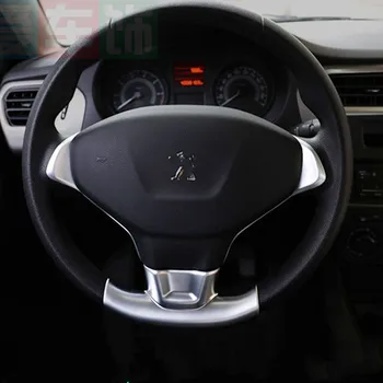 Auto auto sedan acoperire Pentru Peugeot 301 - 2019 ABS Cromat volan autocolant trim accesorii auto