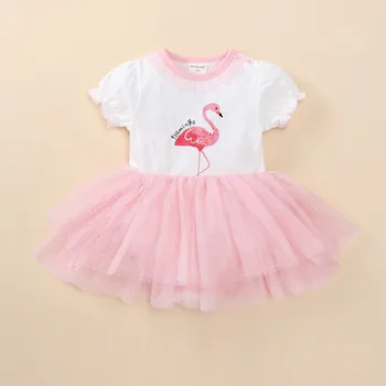 Copil nou-născut fete haine de vară drăguț copil fată de îmbrăcăminte Flamingo bodysuit 0-3-6-9 luni copii haine roupa infantil