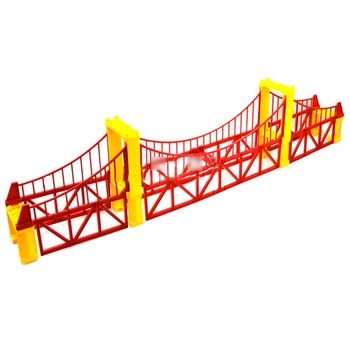 D1035 Cadou tren electric piese de plastic roșu pod scena (Punte Dublă) jucării pentru copii