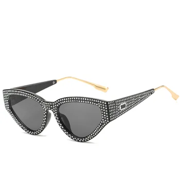 DCM Moda ochelari de Soare Oglinda Noua Cat Eye Designer de Brand Imitație Stras Ochelari de Soare Femei 2020 Ochelari de sex Feminin nuante UV400