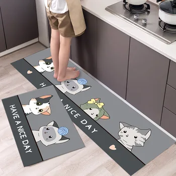 Desene animate moderne de Bucătărie Mat Lavabil Non-alunecare de Lungă Floor Mat Covor Camera de zi Dormitor rezistent la Uzura Ușa de la Intrare Baie Covor