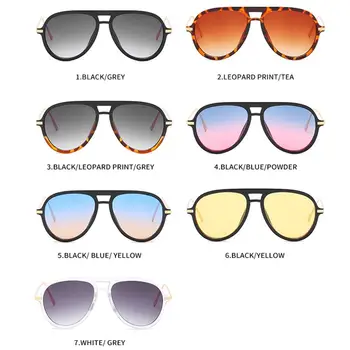 Designer de Brand Supradimensionat ochelari de Soare Femei Vintage Cadru Mare Gradient de Ochelari de Soare Femei la Modă Albastru Nuante Roz UV400 Oculos