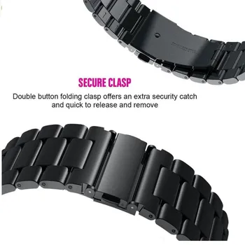 Din Oțel inoxidabil 20mm 22mm WatchStrap pentru Samsung Galaxy Watch 3 45mm 41mm Eliberare Rapidă Watchband brățară de metal brățării inteligente