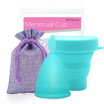 Din Silicon Medical De Calitate Cupa Menstruala Set De Igiena Feminina Cupe Copa Menstrual Coletor Menstrual Cu Pliabil Sterilizare Cupa