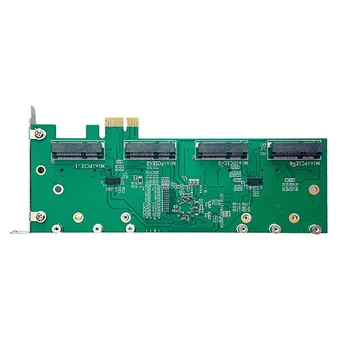 DR2G41 adaptor card patru MiniPCIe și patru sloturi M. 2 utilizate într-un PC cu un slot PCIe conectori SMA, folosind ca cablu de ieșire găuri