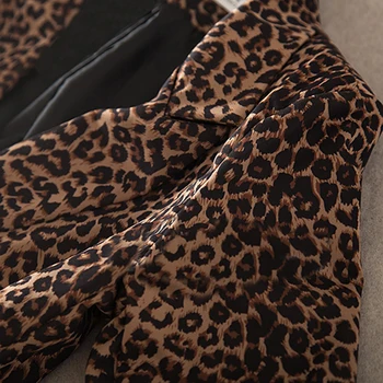 Femei sacou 2019 Noua Moda coreea Style Leopard jachete pentru Femei Plus Dimensiune Elegan Slim sacou lung Femei