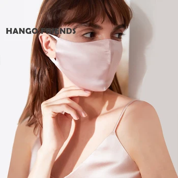 Hango Matase de Gheață Măști Material Lavabil Masca Masca de Protectie Reutilizabile PM2.5 Filtru Femei Mască De Moda De Vară Masca Rece Cu Imprimeuri