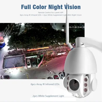 HD 1080P Wireless PTZ Camera IP WIFI 20X Zoom Optic de Securitate în aer liber Video CCTV aparat de Fotografiat Două căi Audio Vorbitor 80m IR pentru Vedere de Noapte