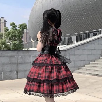 Japoneze JSK Lolita Rochie pentru femei rochie de vara dulce moale fata de vânt de desene animate drăguț lolita suspensor rochie Gotica Rochie Pentru Fete