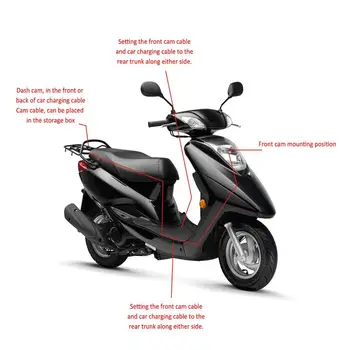 KY-MT18 Motocicleta Camera DVR Motor Dash Cam cu Speciale Dual-Track Față-Spate, Recorder Motocicleta Electronice