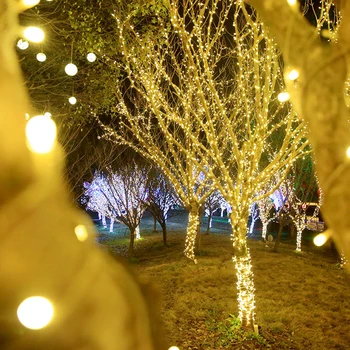 LED rezistent la apa Sloi de gheață Lumina Ghirlanda de Crăciun Zână Lumina Lanț rezistent la apa Grădină Acasă nunta Petrecere în aer liber de Decorare Vacanță