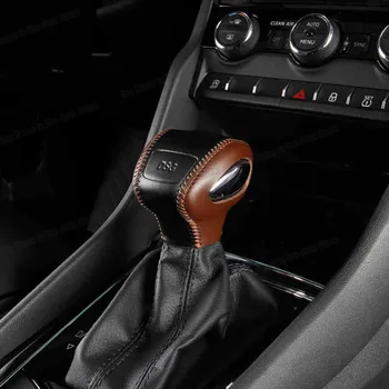 Lsrtw2017 Piele naturala Auto Gear Shift Knob Capac pentru Skoda Kodiaq 2016 2017 2018 2019 2020 Gt Accesorii de Interior Protector