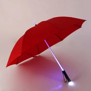 Lumina Umbrela sabie cu Laser Lumina Golf Umbrele Schimbarea Pe Arbore/Construit în Lanternă Flash Umbrela TY