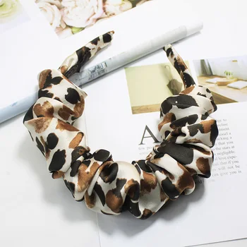 Lystrfac Noua Moda de Imprimare Leopard Scrunchy Bentita pentru Femei, Fete la Modă Plisate Hairband de sex Feminin Headpieces Accesorii de Par