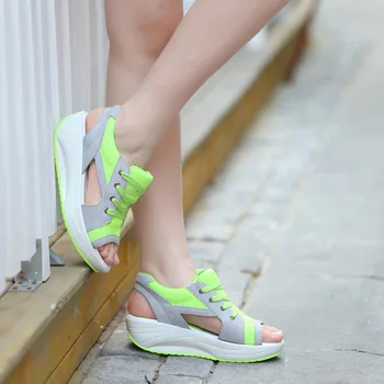 Mazefeng Sandalias Mujer 2020 Feminin Pană Tocuri Incaltaminte Femei Vara Sandale Slip-on Sandale cu Platforma Sandalias