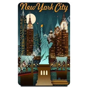 New York suvenir magnet de epocă turistice poster