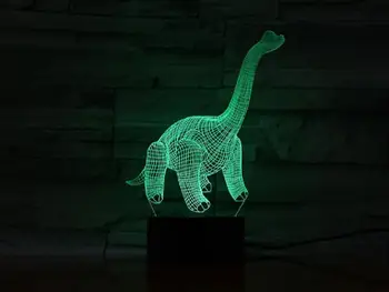 Noutatea 3D Lumina de Noapte Dinozaur Lampa de Masa Copii Cadou Jucărie Noptiera de Decorare Ziua de nastere Cadou de Craciun Decor de Animale de Jucărie LED-uri RGB
