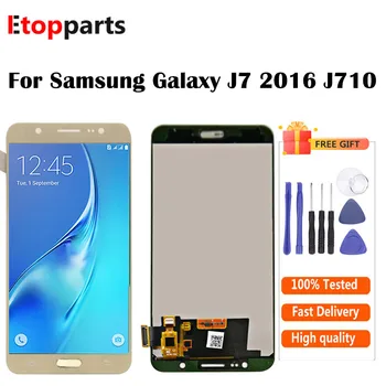 Pentru Samsung Galaxy J7 2016 J710FN J710F J710M J710Y LCD Display cu Touch Screen Digitizer Asamblare Luminozitate Reglabilă