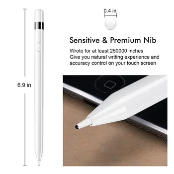 Portabil Capacitiv Creion de Încărcare USB Micro Touch Screen Stylus Pen pentru iPhone iPad iOS Telefon Android Sistemul de operare Windows Tablet