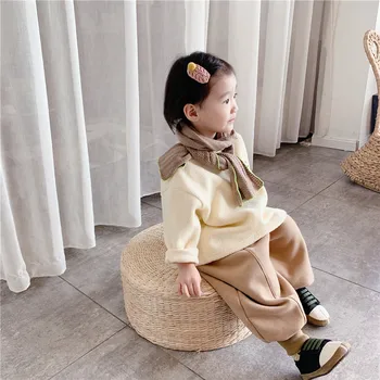 Toamna Iarna copii fata de lână groasă sport pantaloni stil coreean copil liber copil cald pantaloni casual, 1-6Y