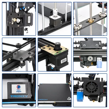 Tronxy X5SA Imprimantă 3D 24V Putere XY DIY Kituri de imprimare de Înaltă precizie Construi Placă de 330*330 mm cu Incandescență Senzor de putere de pe cv-ul