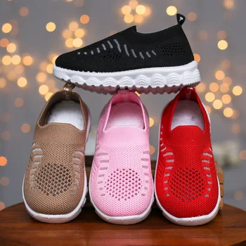 Unisex Adidasi Copii Baieti Fete Pantofi Aer ochiurilor de Plasă Respirabil Lumină Moale Moda Copii Pantofi Casual Rularea Pantofi de Sport 21-38