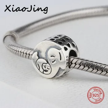 Xiaojing Argint 925 Moda Elefant Copil și Mama Margele Farmecul Original se Potrivesc Pandora Bratari Bijuterii pentru Mama Cadou