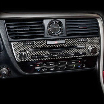 Real Fibra de Carbon interior Auto CD Capacul Panoului Ornamental Decorativ Autocolant Pentru Lexus RX300 RX270 RX200T 450H 2016-2019 Styling Auto