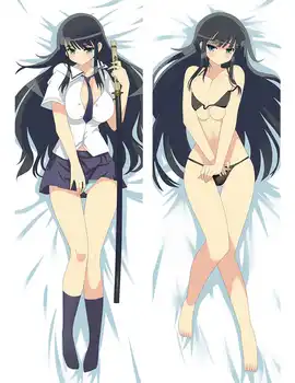 Senran Kagura personaje anime fata sexy katsuragi & hibari & yagyuu & yumi pernă acoperă corpul Pernă Dakimakura