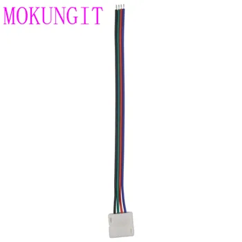 10buc 4pin 12mm singur Scop Dublu Scop RGBW LED Strip Solderless Conector Adaptor Conductor