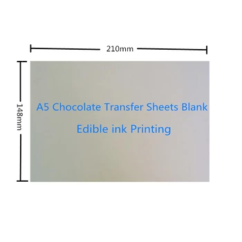 50sheets/lot de Dimensiune A5 Ciocolata Gol Hârtie de Transfer se Aplică Alimentare Printuri Pe Ciocolată și Tort Comestibile de Cerneală de Imprimare en-Gros de Mucegai