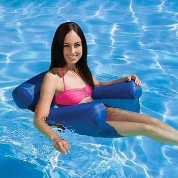 Apa Hamac Fotoliu Gonflabila Plutitoare Înot Saltea Mare Inel De Înot Pool Party Toy Pat Lounge Pentru Înot Acoperite U-Scaun