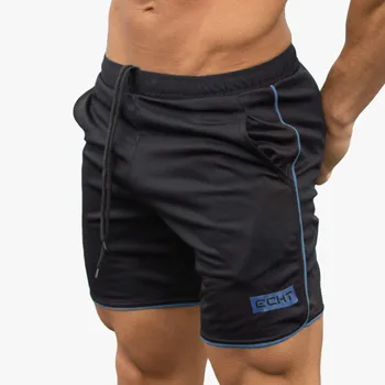 Noi de vara barbati 2019 slim pantaloni scurți vițel lungime de fitness culturism barbati casual de fitness ochiurilor de plasă respirabil pantaloni scurți de plajă pantaloni de trening