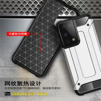 Armura Caz Pentru Samsung Galaxy S21 Ultra Caz S21 Plus Nota 20 10 Ultra Lite Capac De Protectie Telefon Bumper Pentru Samsung Galaxy S21