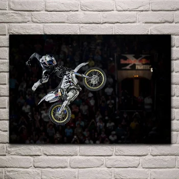 Extreme motociclete biciclete cu Motor sport motocross material poster camera de zi acasă decorative de perete de pânză de mătase de arta de imprimare KG080