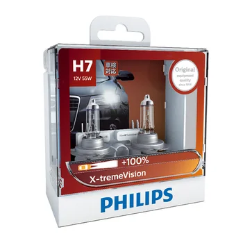 Philips Original H1 H4 H7 H11 HB3 HB4 X-treme Vision Masina Faruri Luminoase cu Halogen Bulbss ECE de Acord Mai mult Viziunea, Pereche