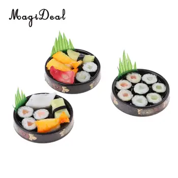 1:6 1:12 Scară Casă De Păpuși În Miniatură Bucătărie Aripioarele De Decor De Masă Accesorii Mâncare Japoneză Sushi Model